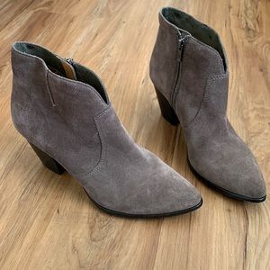 FRYE Leather Suede Jennifer Heeled Ankle Boots Size 10